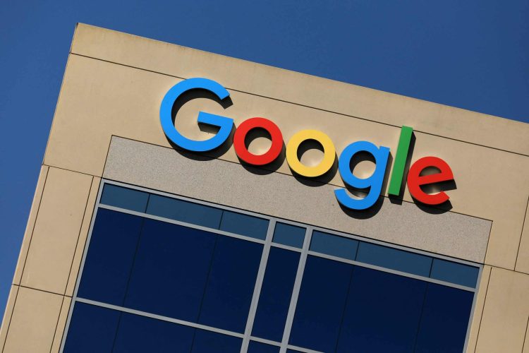FILE PHOTO: The Google logo is pictured atop an office building in Irvine, California, U.S. August 7, 2017.   REUTERS/Mike Blake