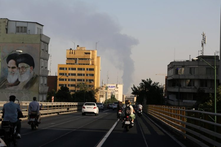 TEHRAN, IRAN - JUNE 15: Smoke rises after Israeli airstrike in Tehran, Iran on June 15, 2025. ( Fatemeh Bahrami - Anadolu Agency )